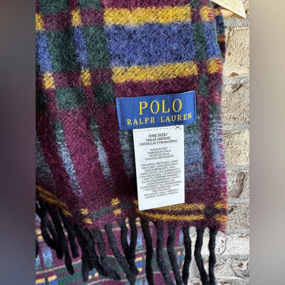 RALPH LAUREN Patterned Wool-Blend Jacquard Scarf